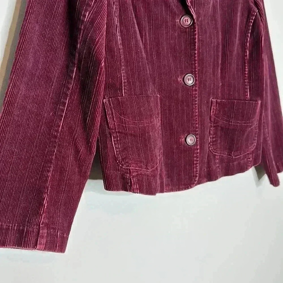 Sonoma Three Button Corduroy Burgundy Blazer - Picture 6 of 13